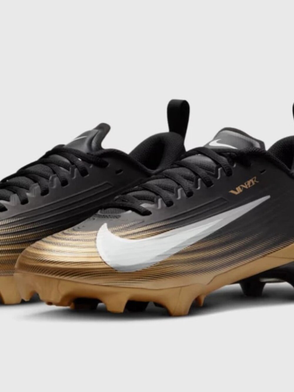 Nike Men's Vapor Speed 3 Football Cleats Black Gold Size 10.5 FB3303-003 New!